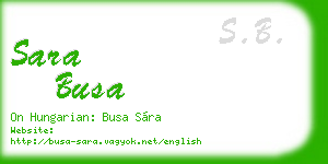 sara busa business card